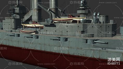 老式战舰 无畏级战列舰 炮舰 一战军舰 巡洋舰-cg模型免费下载-CG99