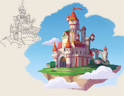 矢量卡通儿童公主城堡背景背景图片素材免费下载_熊猫办公