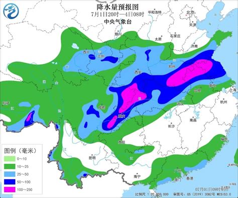 中央气象台：今天夜间至3日有强降雨过程 陕川渝鄂豫苏皖暴雨灾害风险较高