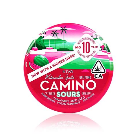 CAMINO - Edible - Watermelon Spritz - Sour Gummies - 100MG - Tropicanna ...