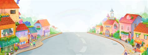可爱的小镇子数字艺术插画图片下载-正版图片402467222-摄图网
