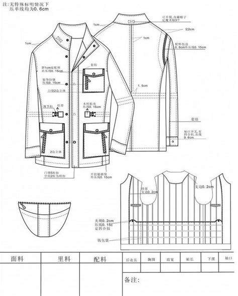 夹克外套款式图工艺-男装设计-CFW服装设计