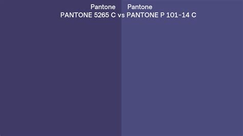 Pantone 5265 C vs PANTONE P 101-14 C side by side comparison