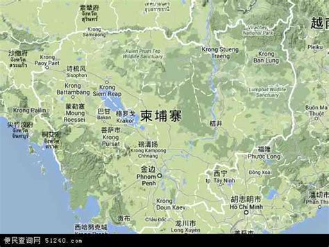 柬埔寨地图 - 柬埔寨卫星地图 - 柬埔寨高清航拍地图