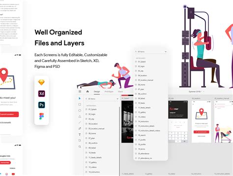健身应用程序的用户界面，健身应用UI - NicePSD 优质设计素材下载站