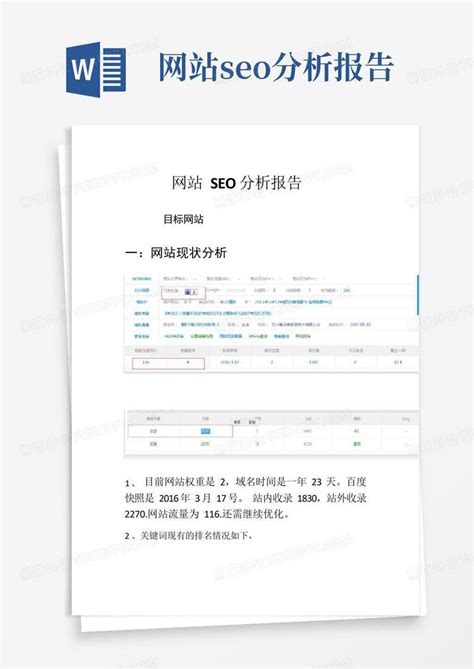 网站seo分析报告Word模板下载_编号qokdeokz_熊猫办公