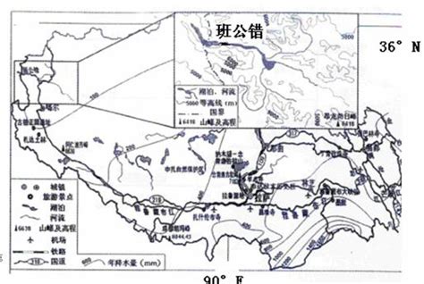 西藏地形图图片