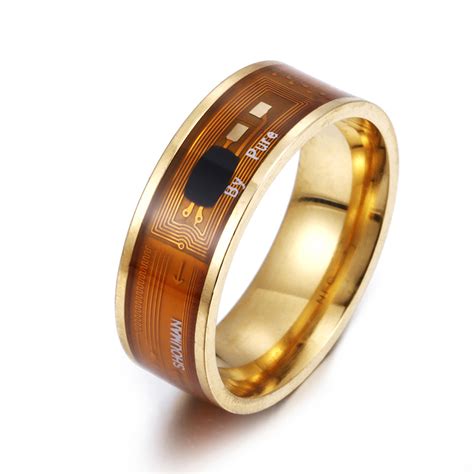 龙瑞跨境爆款NFC戒指欧美时尚多功能智能穿戴门禁不锈钢戒指-阿里巴巴