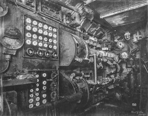 『老照片』1918年德国U型潜艇，内部结构复杂令人瞠目结舌-广东省船舶工业协会