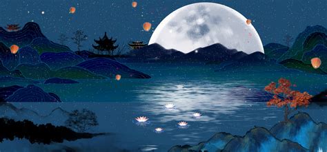 海上明月背景图片-海上明月背景素材图片-千库网