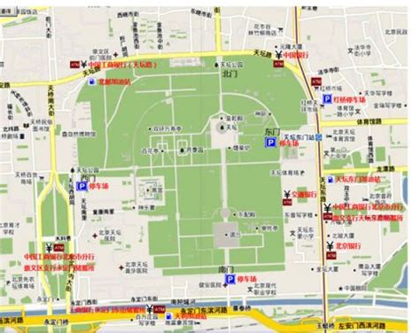 天坛公园平面图图片