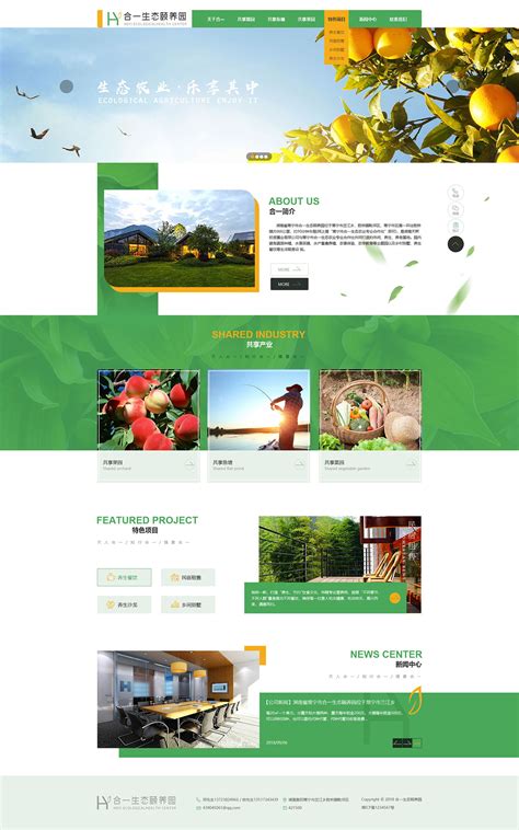 合一生态颐养园定制网站-鱼竹科技互联网品牌营销、小程序建设