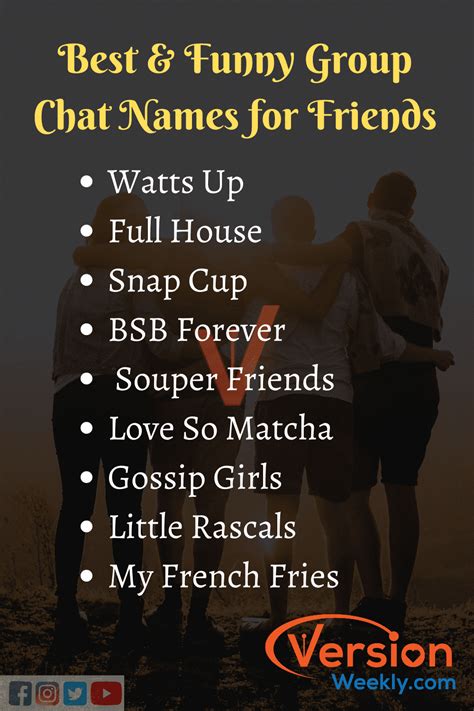 Cool Group Names For Friends