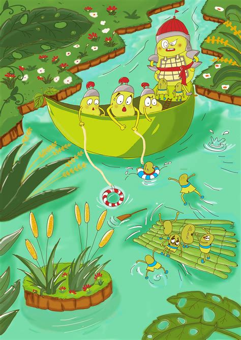农作物系列豌豆卡通插画素材图片免费下载-千库网