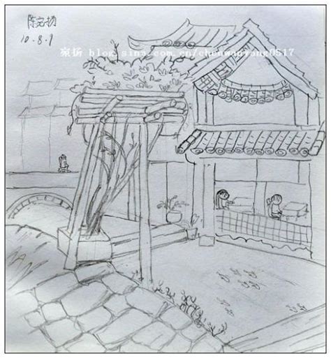 中国古代城楼简笔画(中国古代城楼简笔画图片) | 抖兔教育