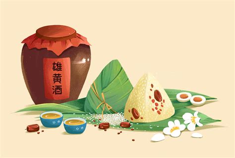 端午节中国风插画-雄黄酒