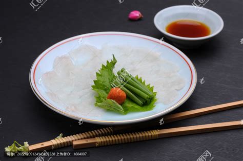 河豚鱼薄切生鱼片,日韩料理,食品餐饮,摄影素材,汇图网www.huitu.com