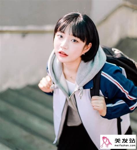 女学生头短发图片大全 自然清新满满少女力_女士短发 - 美发站