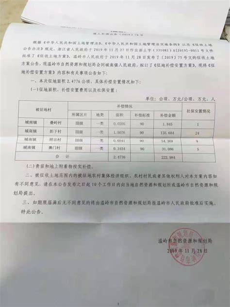 补偿安置方案