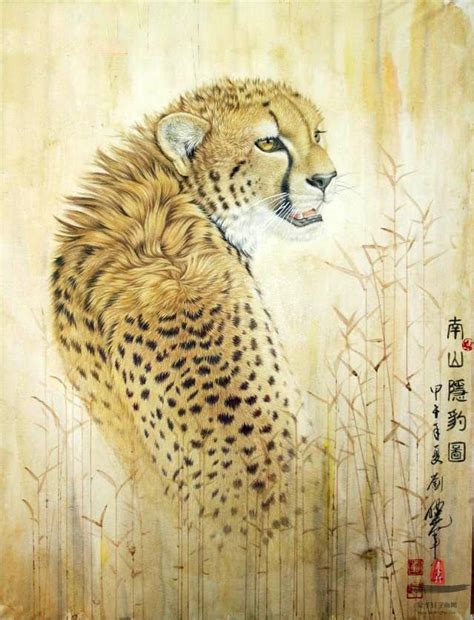 刘晓军动物画 《南山隐豹图》-复圣轩字画