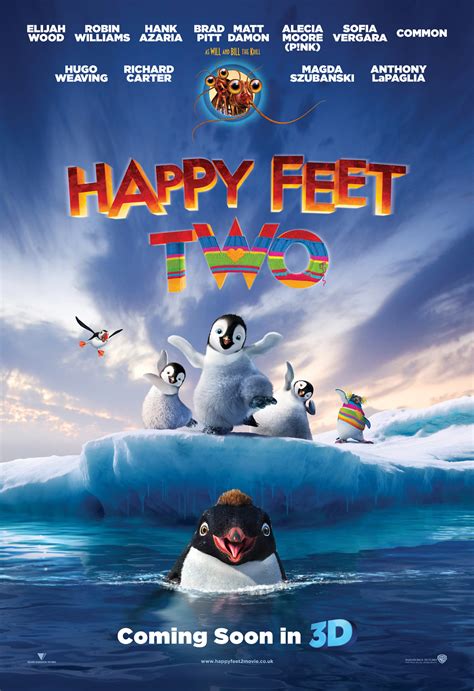 高清晰澳大利亚家庭动画喜剧音乐卡通3D电影《快乐的大脚2Happy Feet Two》电影海报壁纸