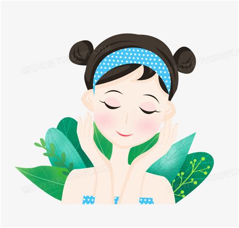 甜美女生洗脸头像动漫版