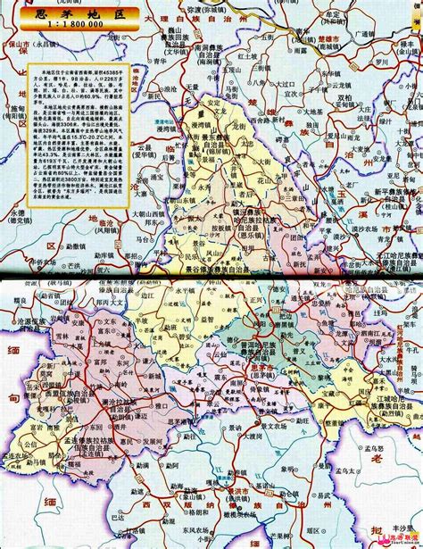思茅区标准地图 - 普洱市地图 - 地理教师网