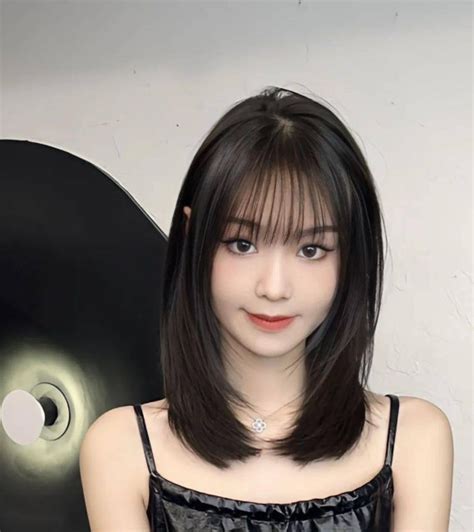 甜美留海发型图片