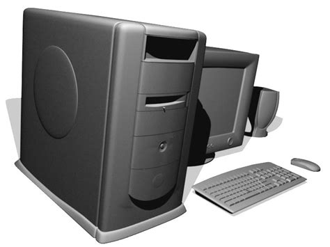 现代台式电脑主机显示器3d模型-免费3dmax模型库-欧模网