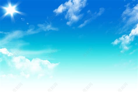 唯美蓝色天空白云背景图免费下载_背景素材_觅知网
