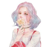 头像女生温柔水粉