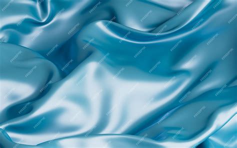 Premium Photo | Abstract cyan fabric silk texture background 3d rendering