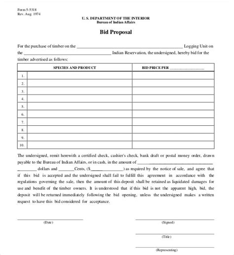Carpentry Proposal Template