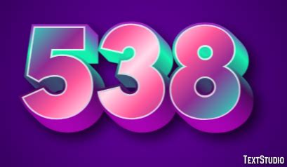 538 Text effect and logo design Number | TextStudio