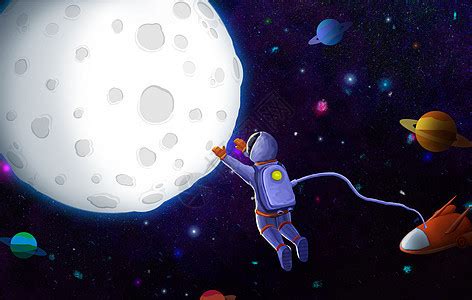 宇航员太空遨游运营插画插画图片下载-正版图片401940001-摄图网