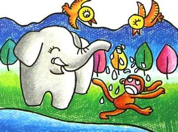 小猴子和大象的故事_全故事网
