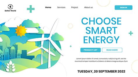 可再生能源网站着陆页面设计模板 Onicrom – Clean Energy Landing Page – 设计小咖