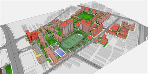 城市中心商务区规划设计 sketchup模型-Sketchup城市规划模型,Sketchup商业区规划模型,模型,Sketchup模型-设计e周素材库