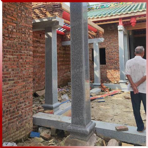 中式方柱 建筑用石雕方形柱子 简单四方形石柱子 祖屋宗祠可用