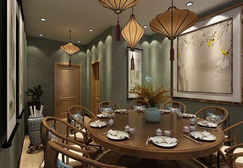 餐饮酒店中式装修案例赏析，餐厅大包间中式设计图_紫云轩中式设计图库