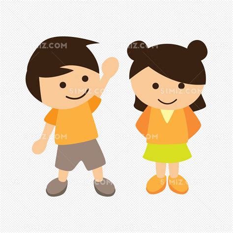 小女孩和小男孩图片