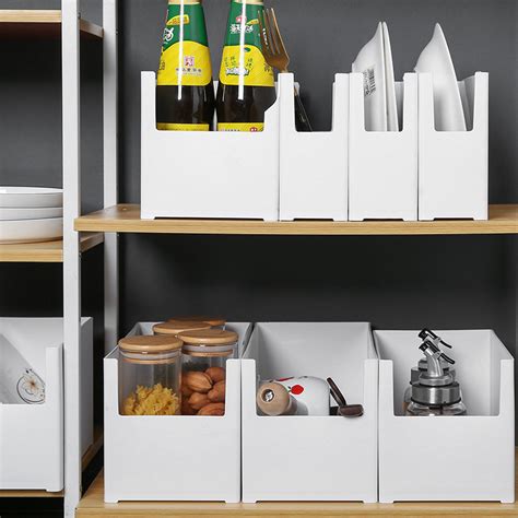 厨房塑料橱柜收纳盒 抽屉碗筷储物盒调料架锅具整理箱厨具收纳箱-阿里巴巴