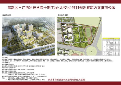 江西科技学院十期工程（北校区）项目规划建筑方案批前公告 - 南昌市自然资源和规划局
