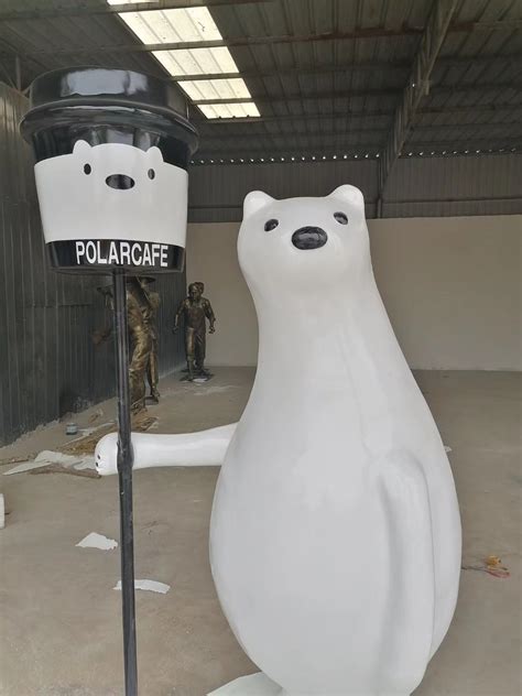 巽寮湾玻璃钢北极熊雕塑_方圳玻璃钢厂
