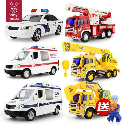 120救护车玩具大号儿童仿真合金小汽车模型消防车男女孩3岁5宝宝6_虎窝淘