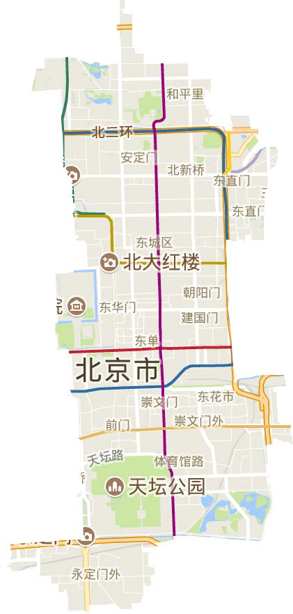 北京市东城区地图图片