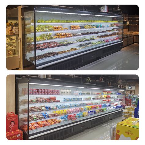 展示风幕柜一体机牛奶果蔬冷藏保鲜柜分体式风冷超市冷柜厂家制定-阿里巴巴