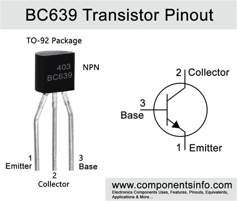 BC639 Transistor Pinout, Equivalent, Specs, Uses and Other Details ...