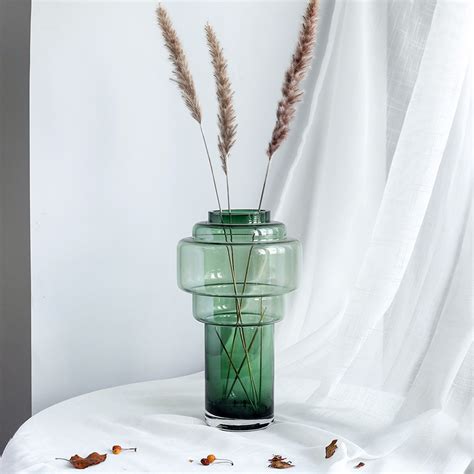 现代软装欧式造型设计透明玻璃花瓶花器电镀花艺插花家居摆件直销-阿里巴巴