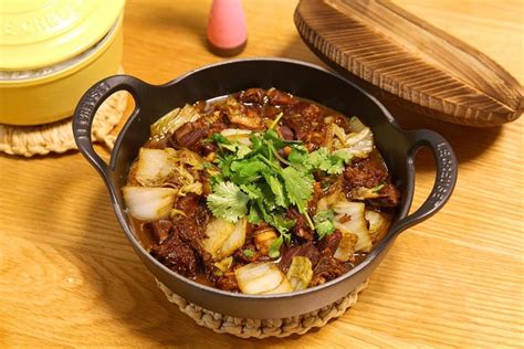 【白菜冻豆腐炖羊肉的做法步骤图，怎么做好吃】桃园_下厨房